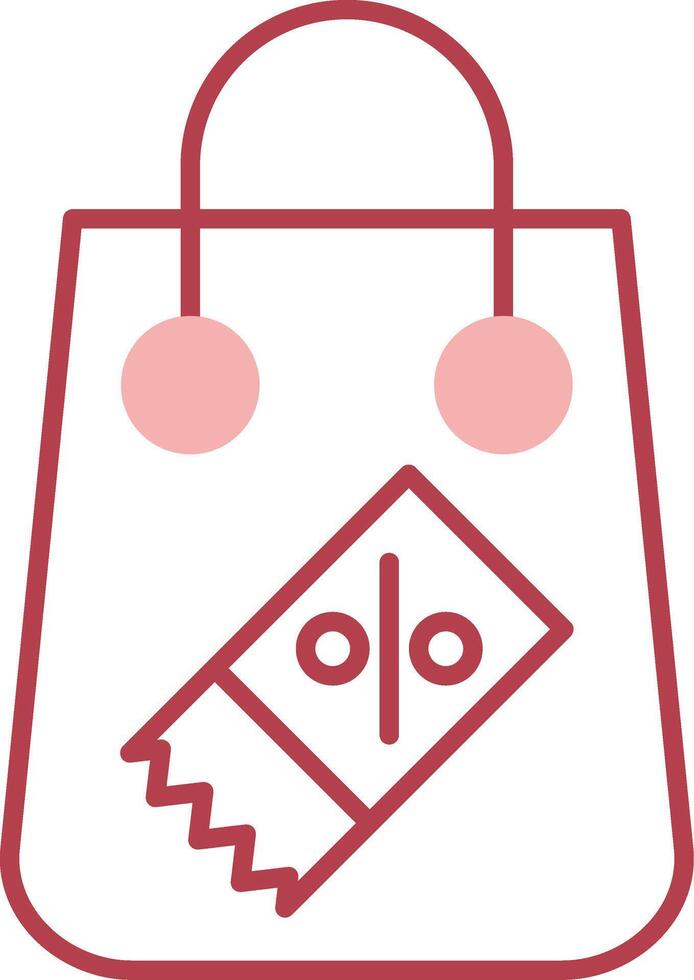 Discount Solid Two Color Icon vector