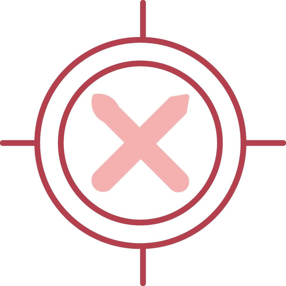 Goal Solid Two Color Icon vector