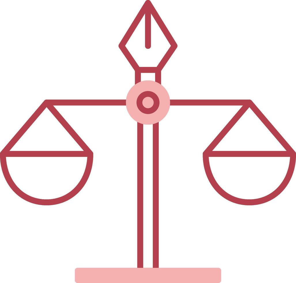 justicia escala sólido dos color icono vector