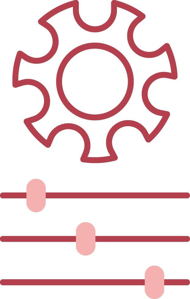 Gear Solid Two Color Icon vector