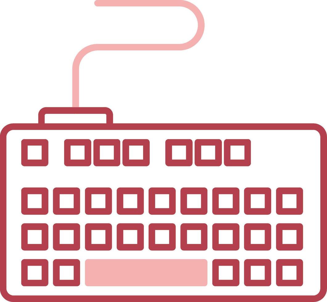 Keyboard Solid Two Color Icon vector
