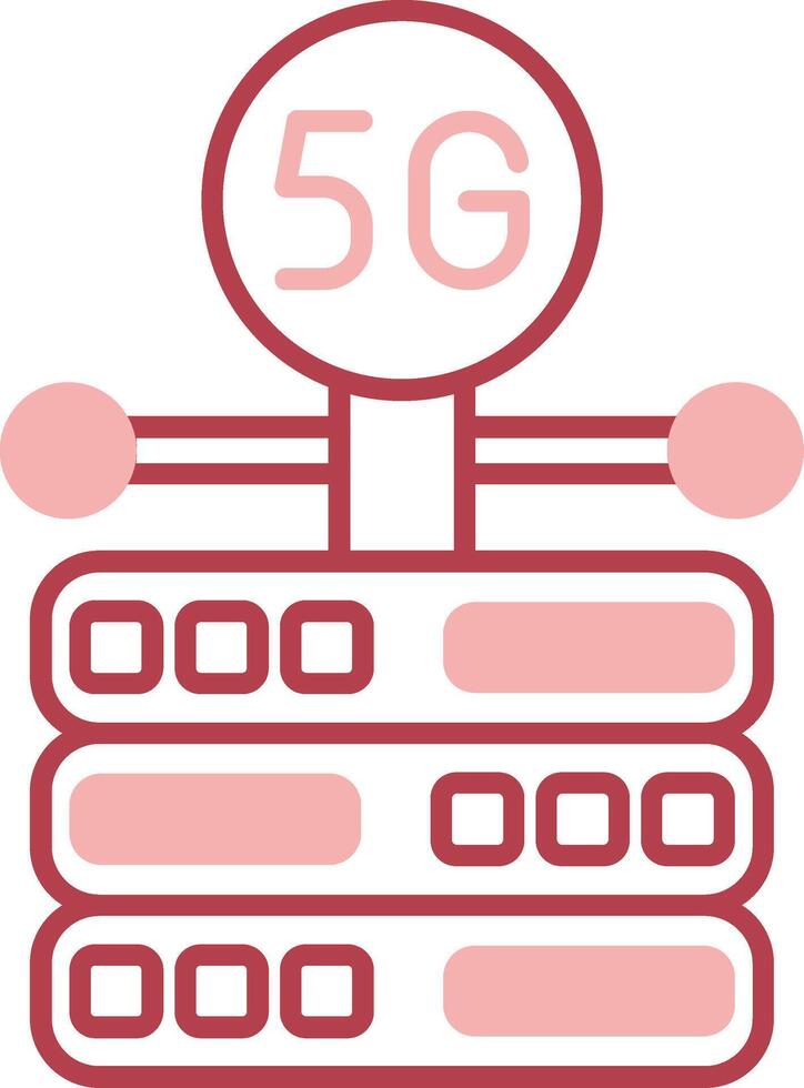 Server Solid Two Color Icon vector