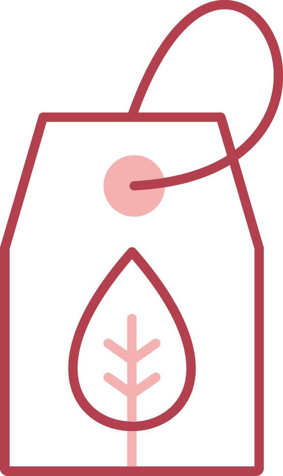 Eco Tag Solid Two Color Icon vector
