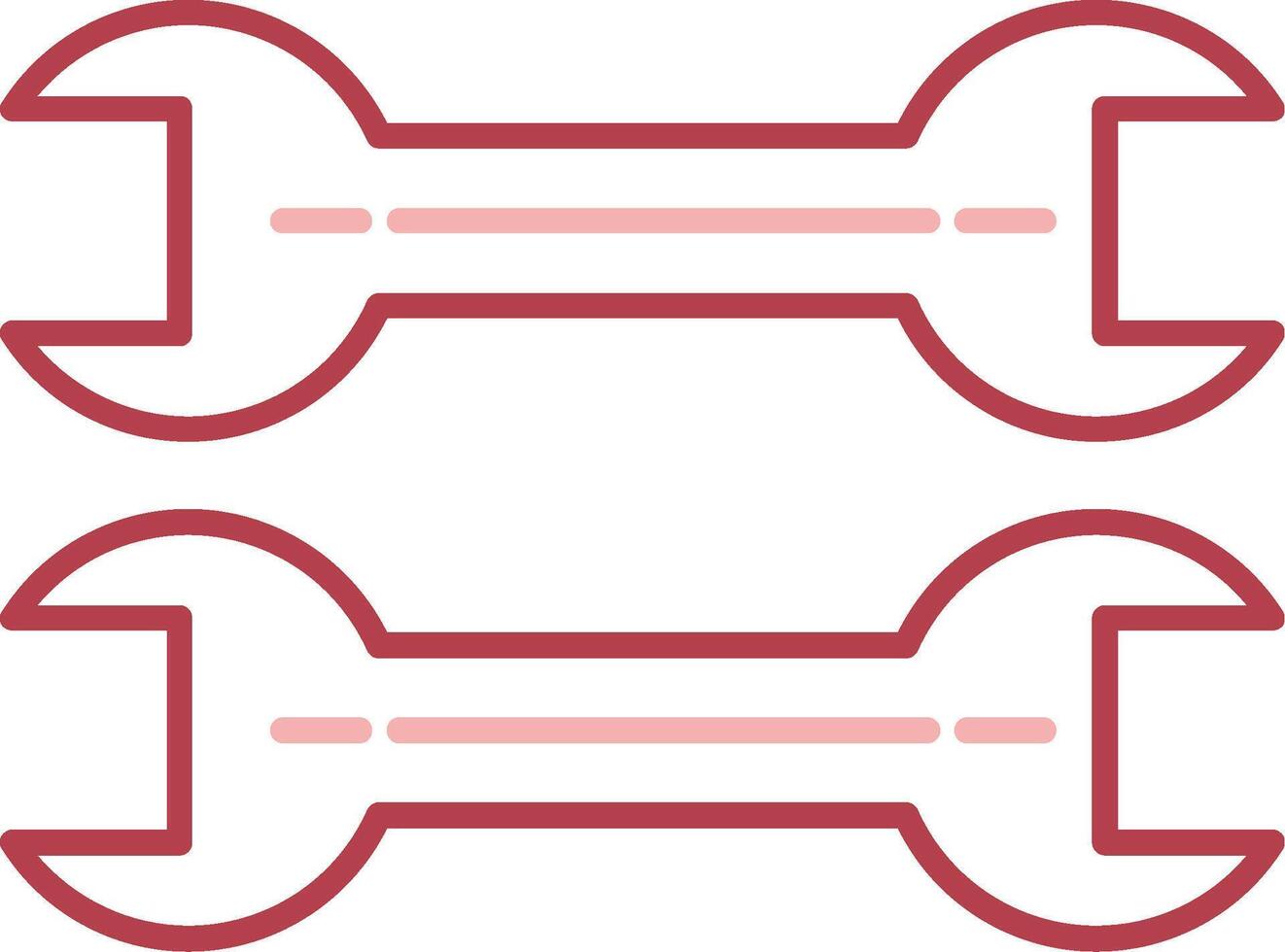 llave inglesa sólido dos color icono vector