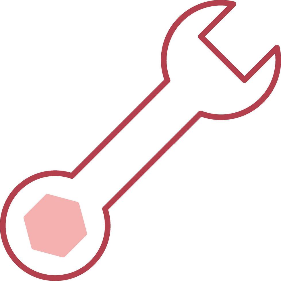 Spanner Solid Two Color Icon vector