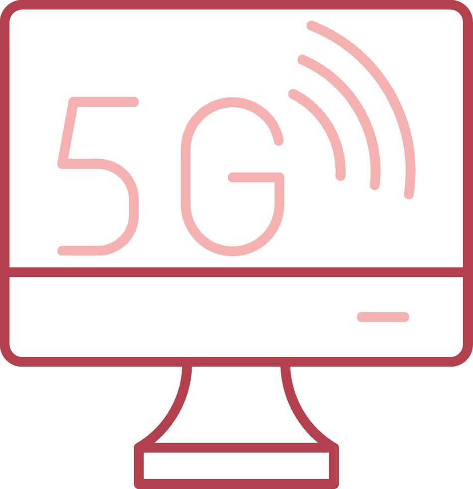 Computer Solid Two Color Icon vector