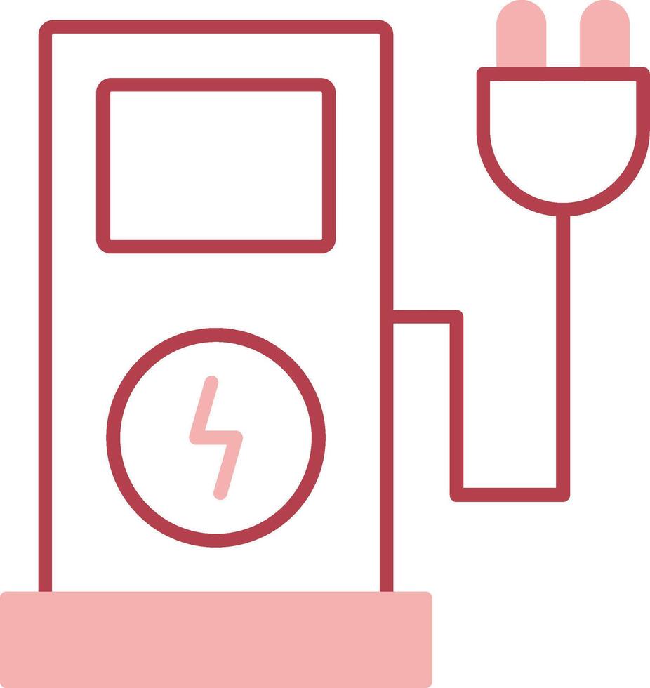 Electric Charge Solid Two Color Icon vector