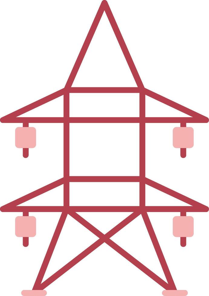 Electric Tower Solid Two Color Icon vector