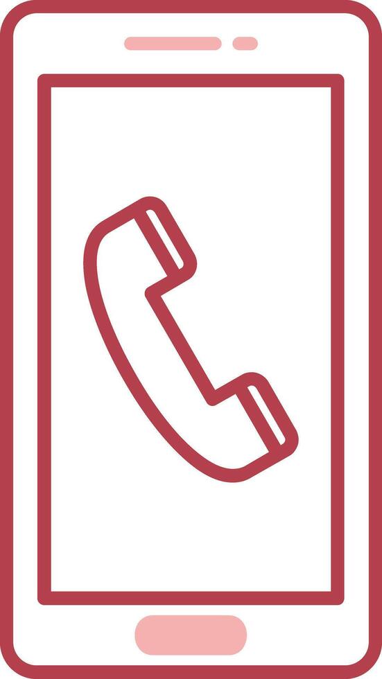 Phone Call Solid Two Color Icon vector