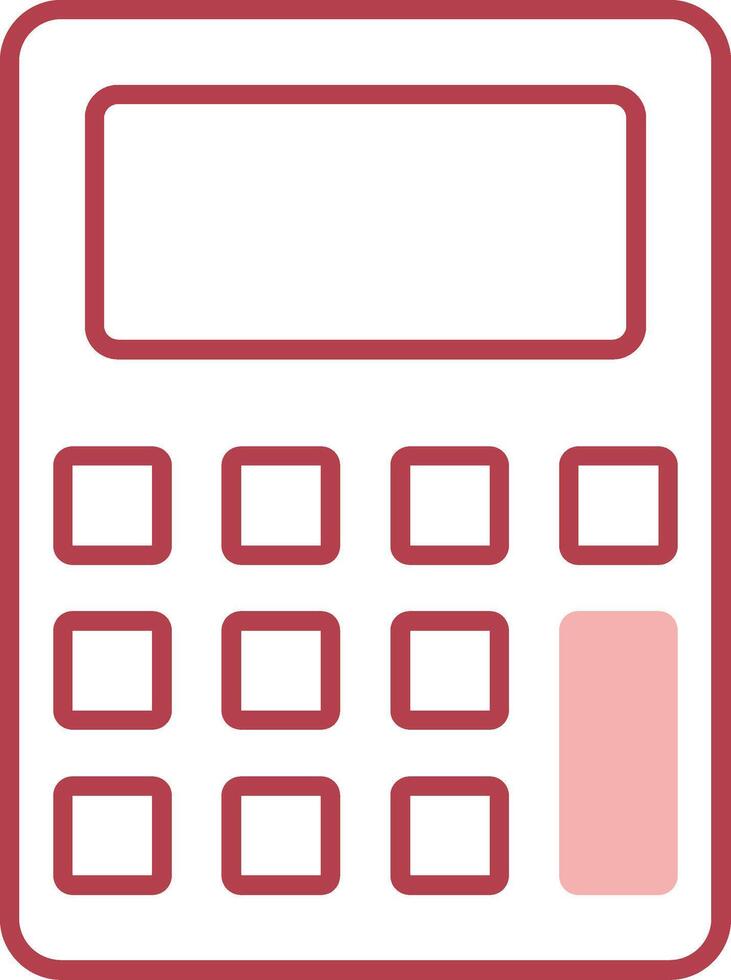 Calculator Solid Two Color Icon vector