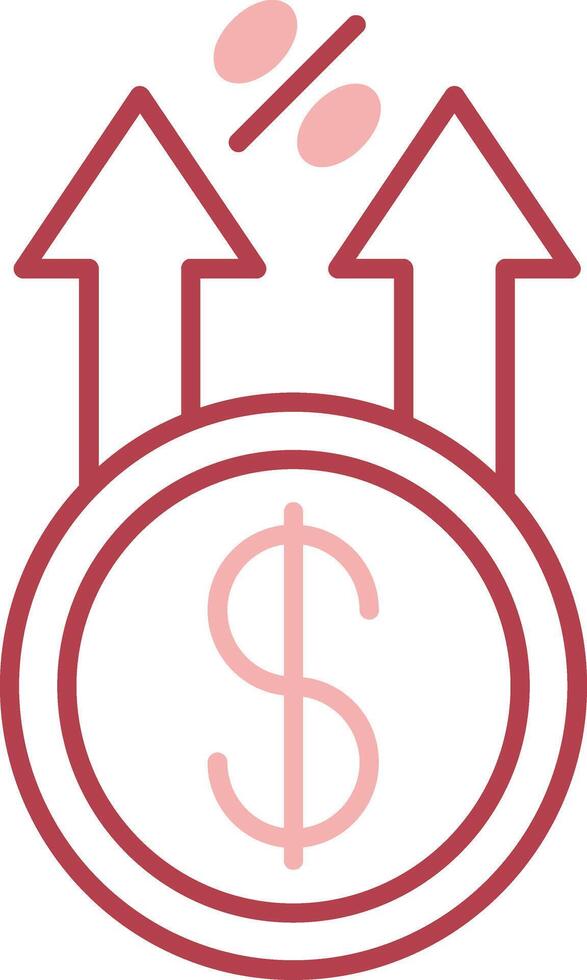 Profit Solid Two Color Icon vector