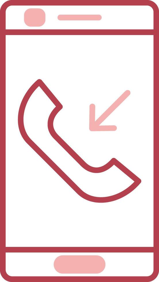 Incoming Call Solid Two Color Icon vector