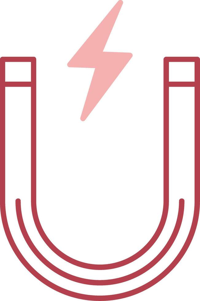 Magnet Solid Two Color Icon vector