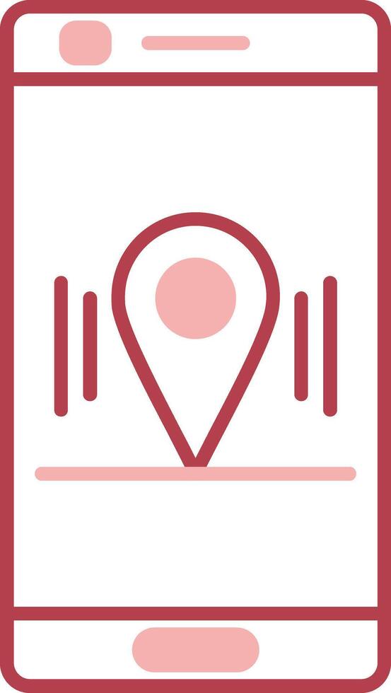 Location Solid Two Color Icon vector