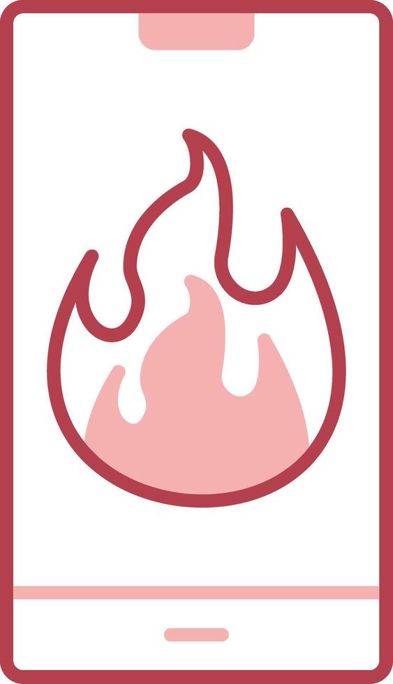 Flame Solid Two Color Icon vector