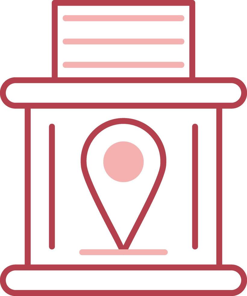 Telephone Booth Solid Two Color Icon vector