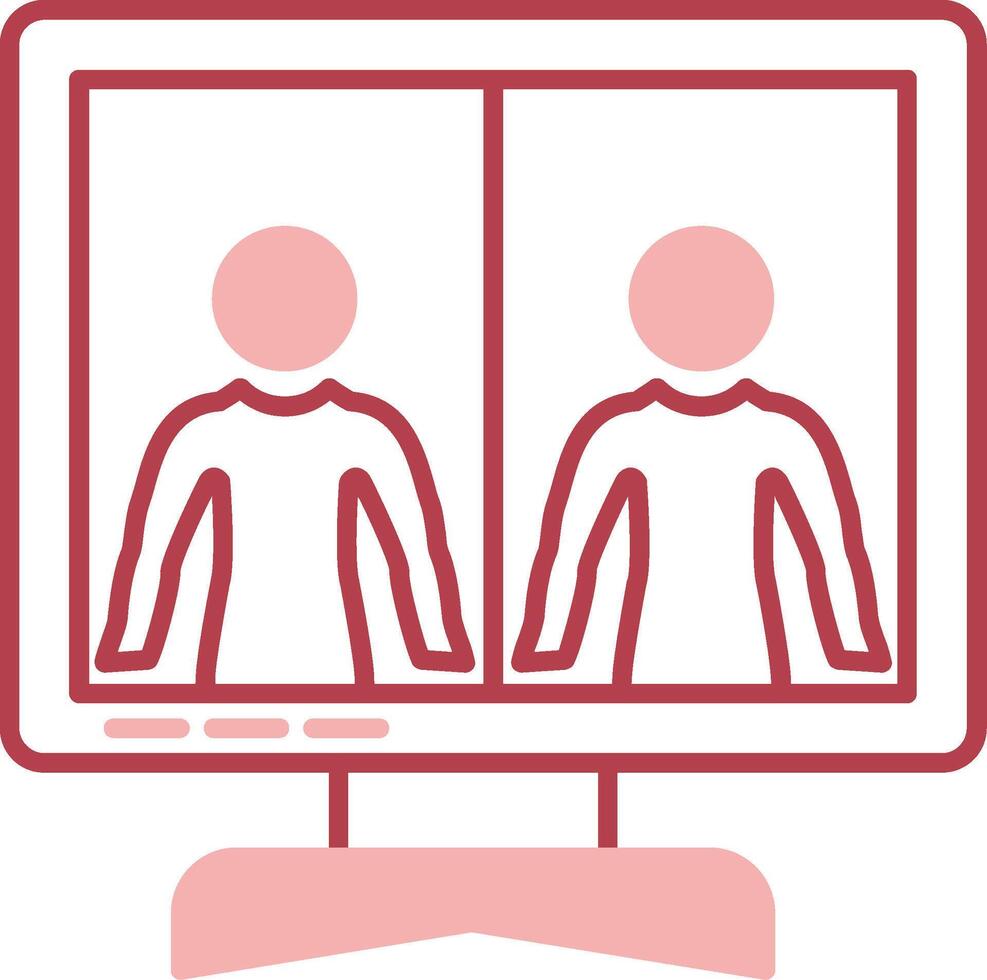 Online Meeting Solid Two Color Icon vector