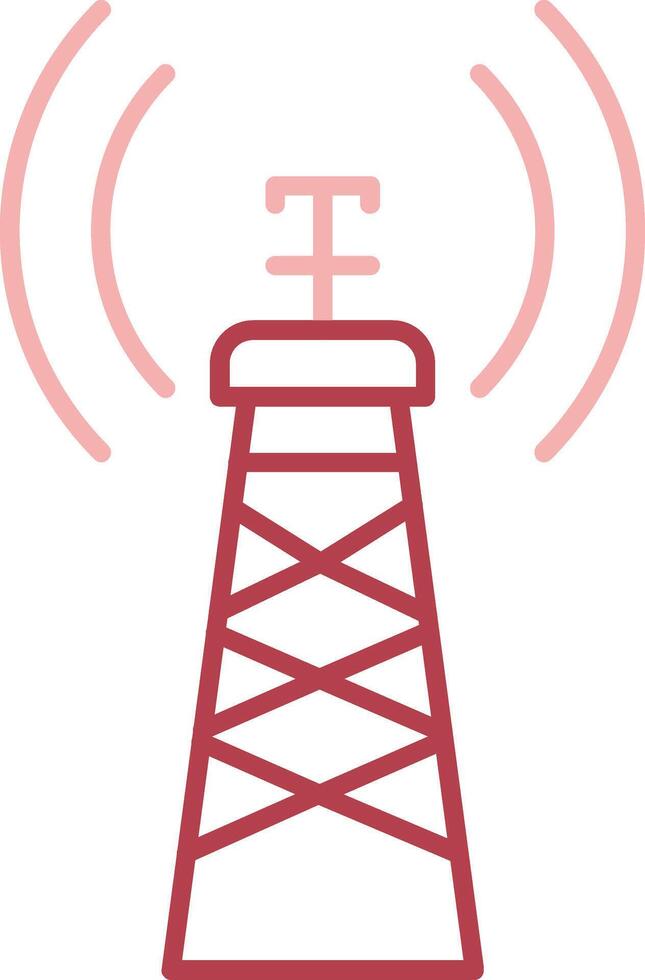 Signal Tower Solid Two Color Icon vector