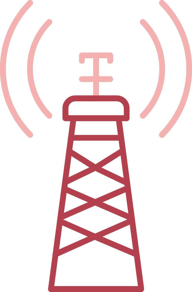 Signal Tower Solid Two Color Icon vector