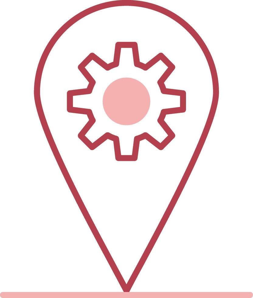 Localization Solid Two Color Icon vector