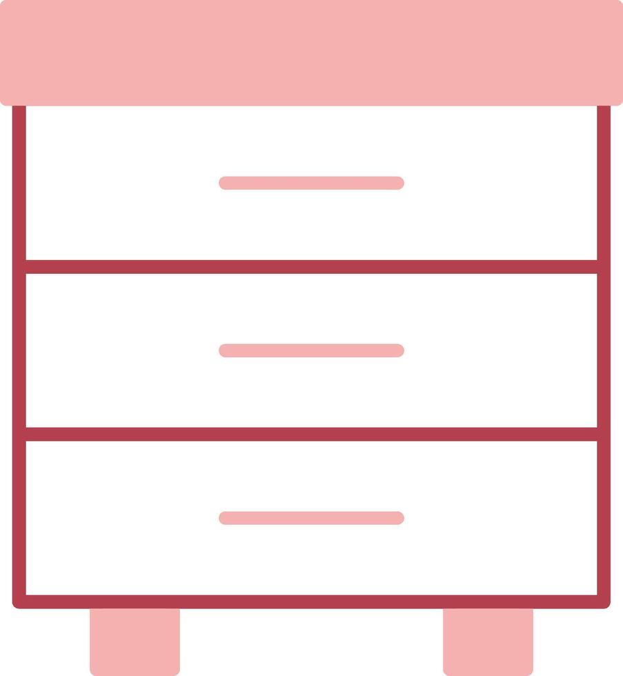 Drawer Solid Two Color Icon vector