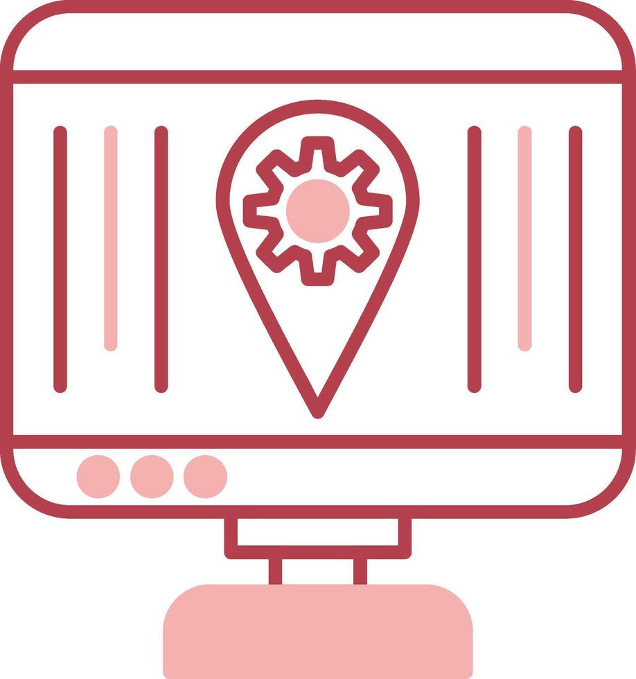 Localization Solid Two Color Icon vector