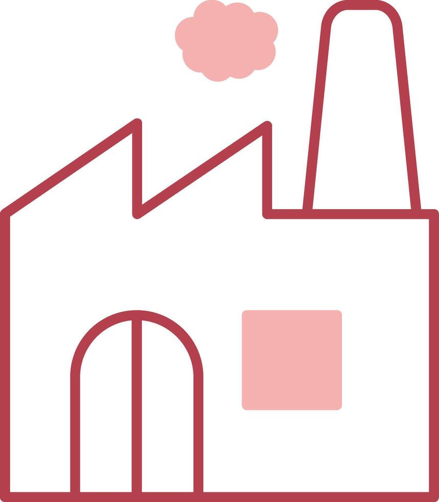 Factory Solid Two Color Icon vector