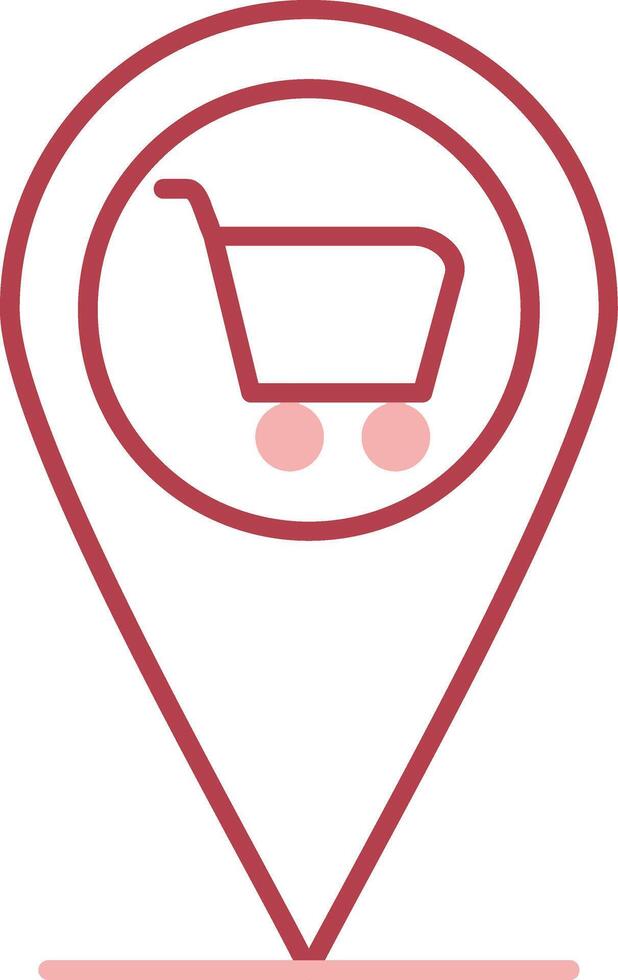 Pin Solid Two Color Icon vector