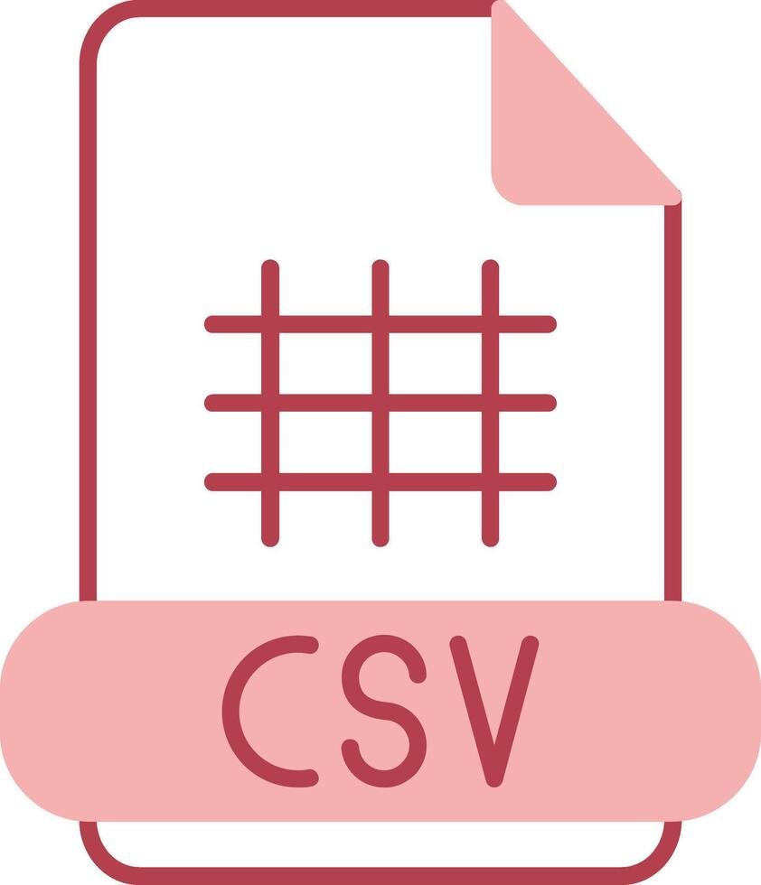 Csv Solid Two Color Icon vector