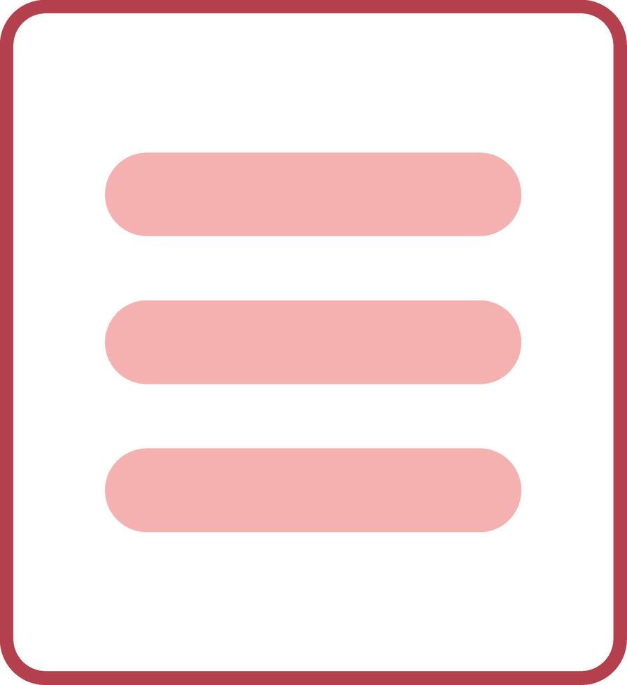 Menu Solid Two Color Icon vector