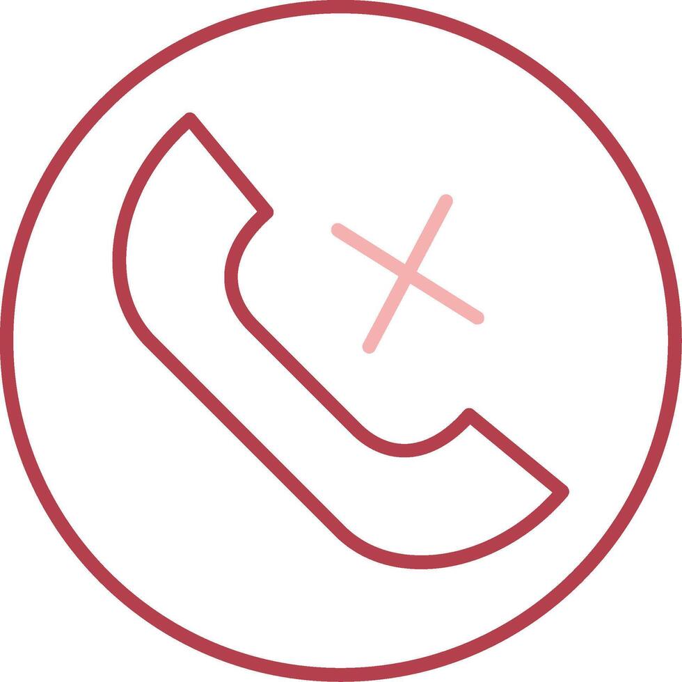 Missed Call Solid Two Color Icon vector