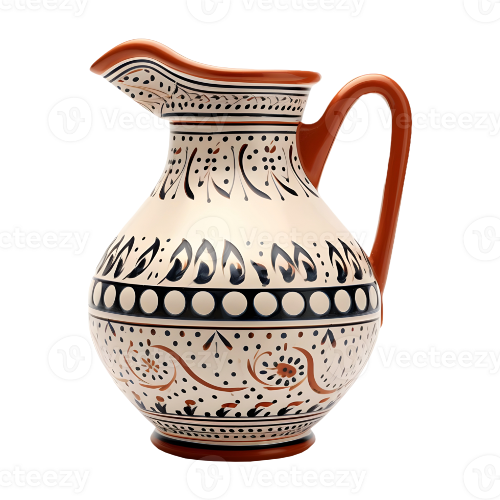 AI generated Traditionally Jar on Transparent background - Ai Generated png