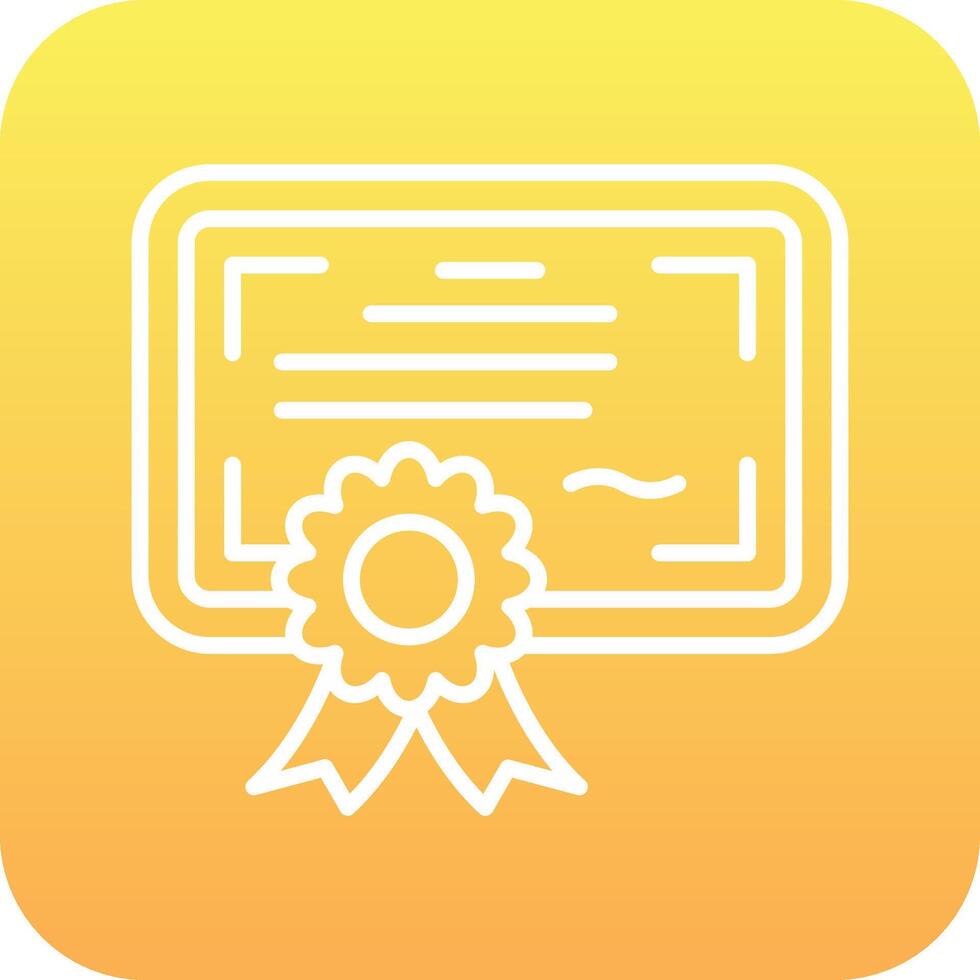 icono de vector de certificado