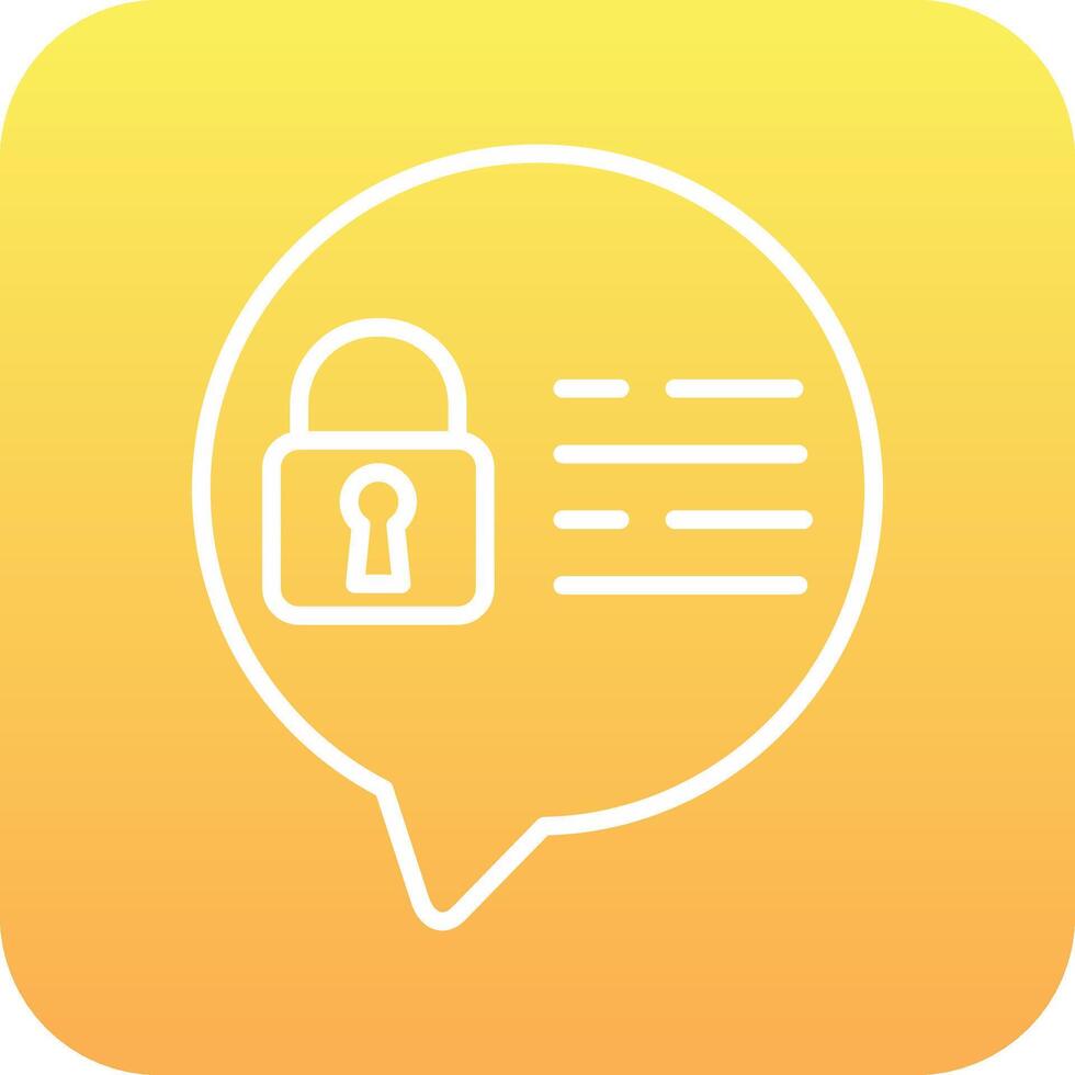 Chat Lock Vector Icon