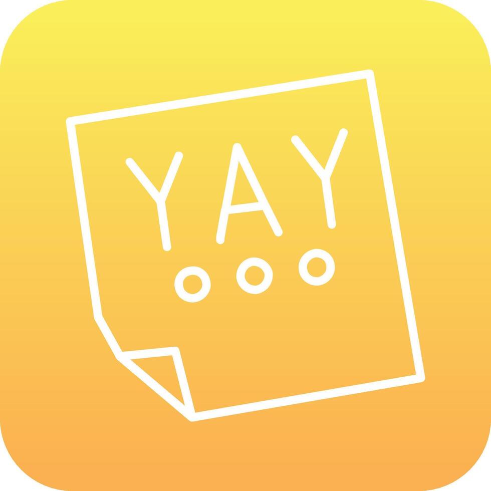 Yay Vector Icon