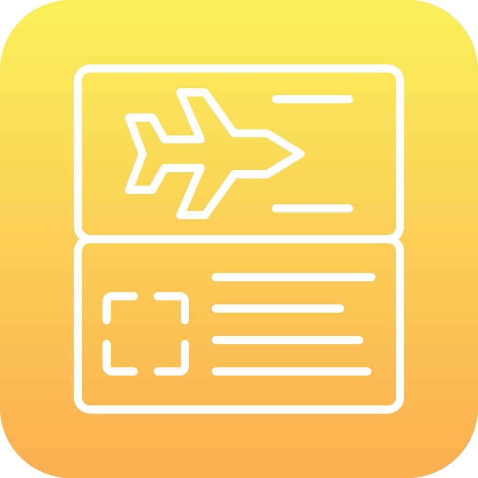 Plane Ticket Vector Icon