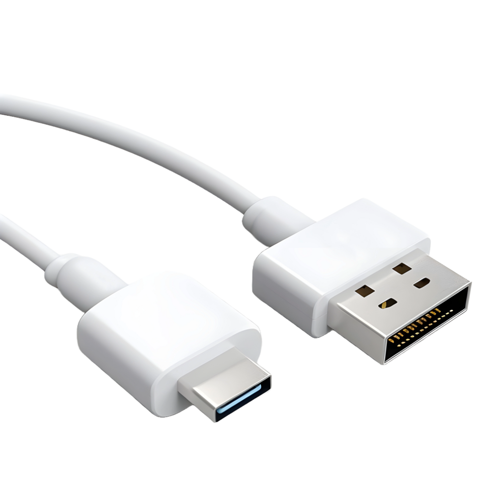 AI generated Phone Data cables on Transparent background - Ai Generated png