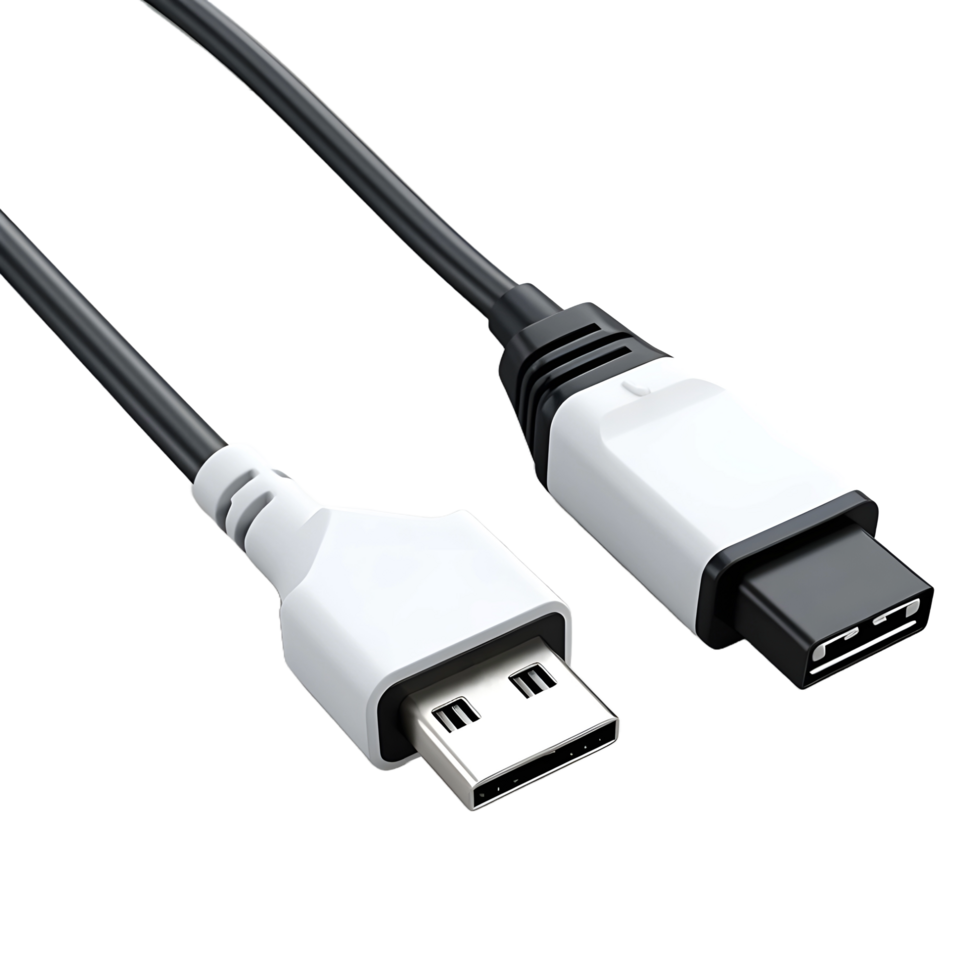 AI generated Phone Data cables on Transparent background - Ai Generated png