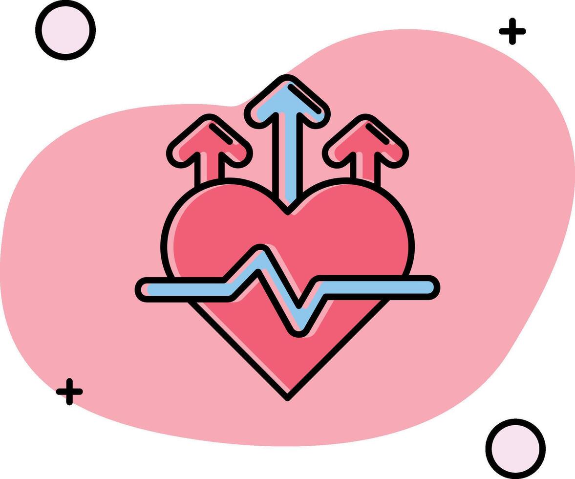Heart rate Slipped Icon vector