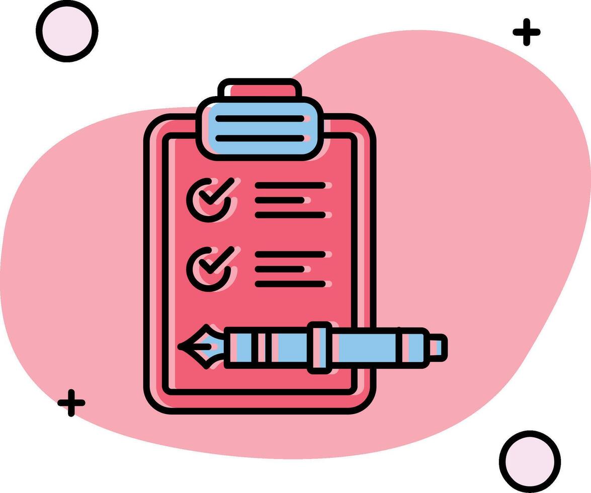 Check list Slipped Icon vector