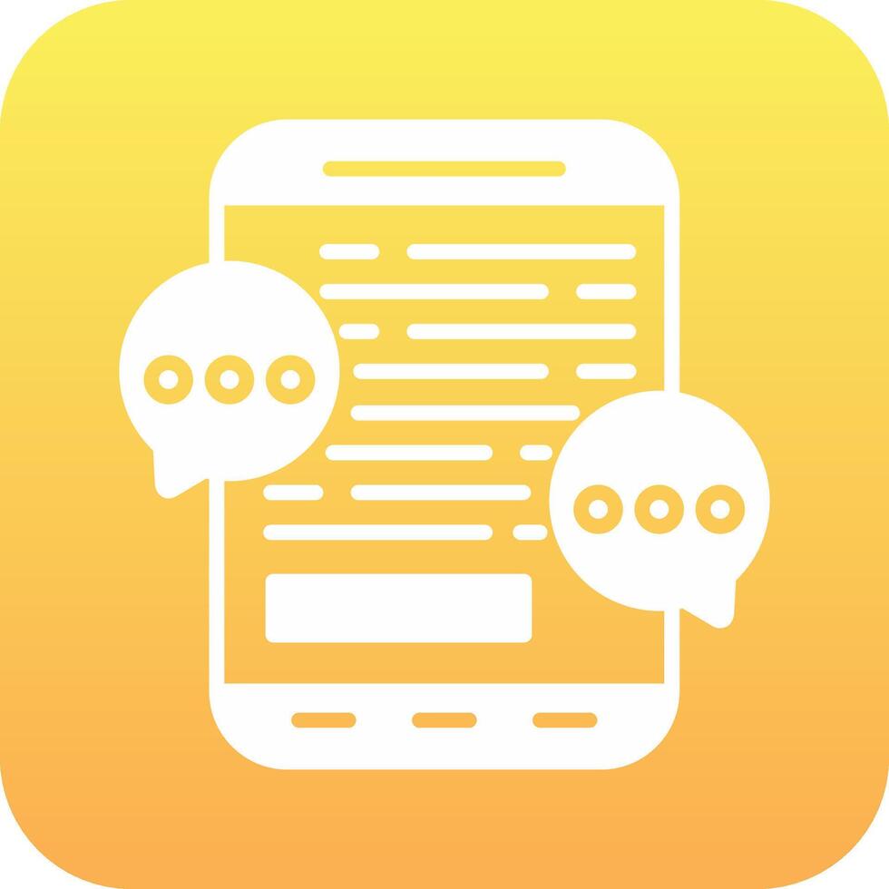 Mobile Chat Vector Icon