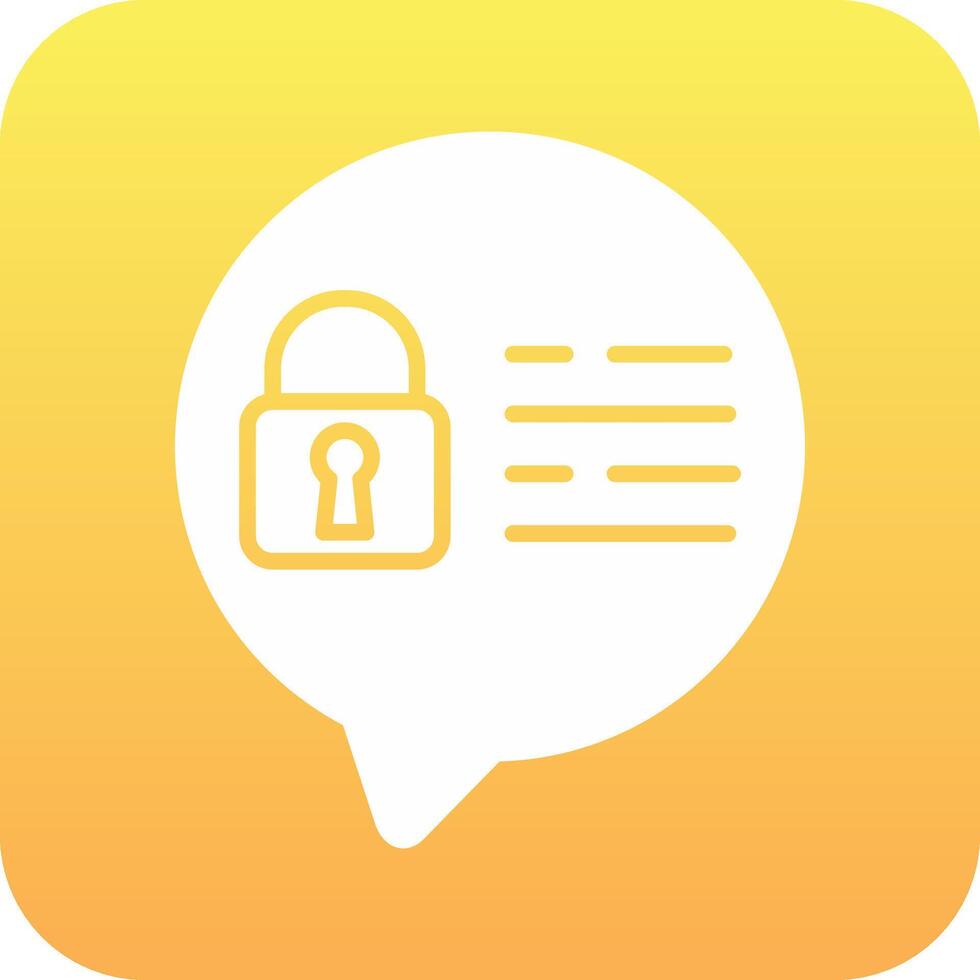 Chat Lock Vector Icon