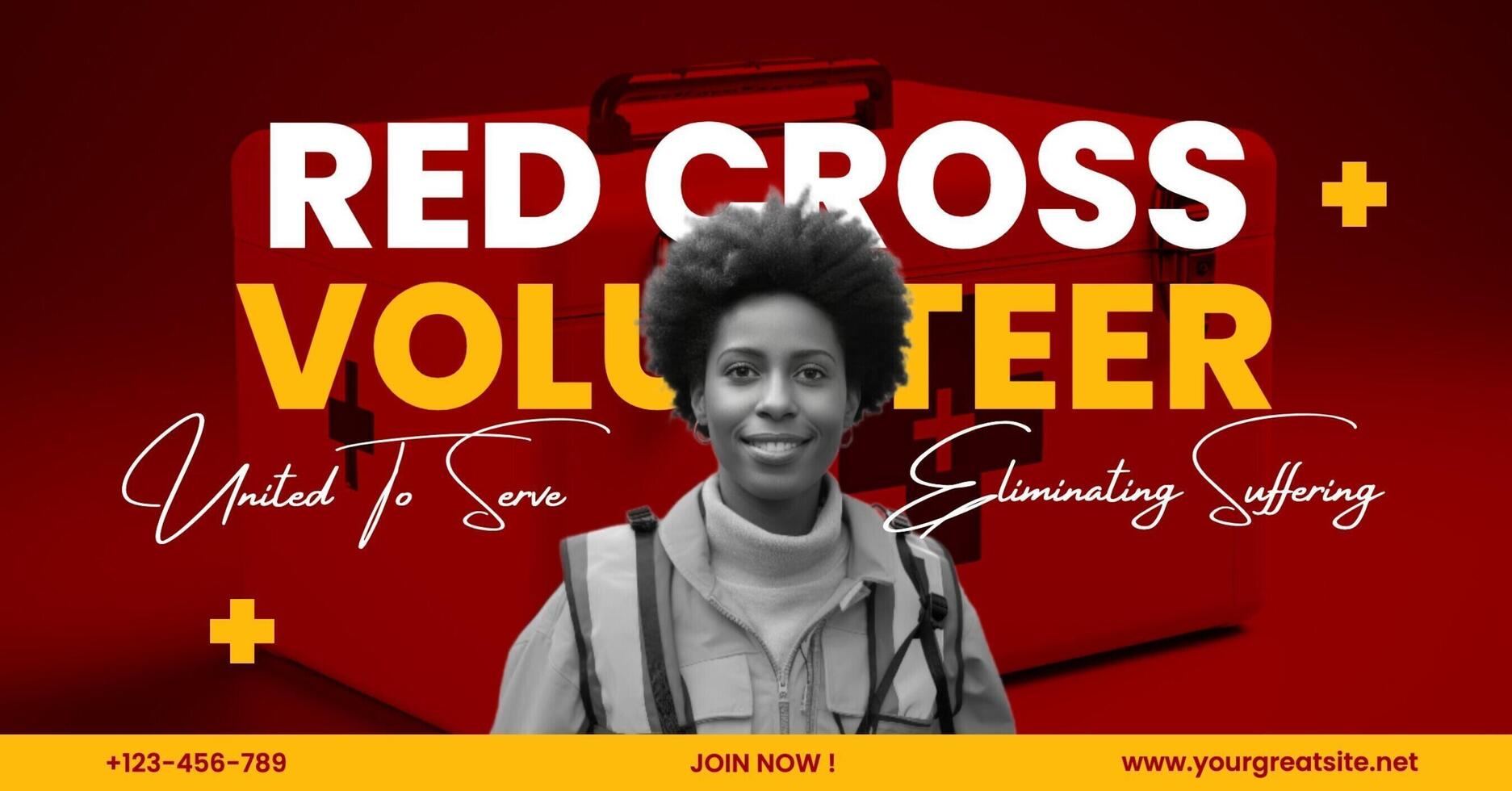 Red Cross Volunteer Facebook Ad template