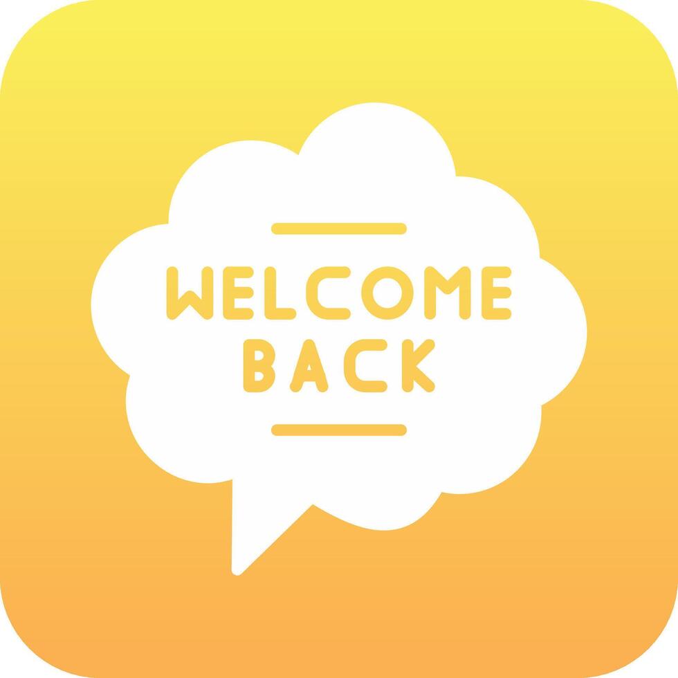 Welcome Back Vector Icon