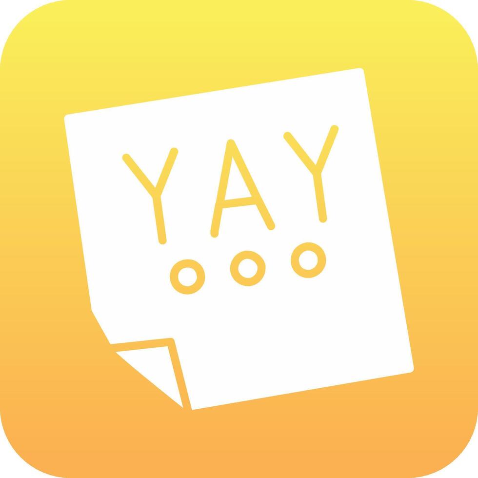 Yay Vector Icon