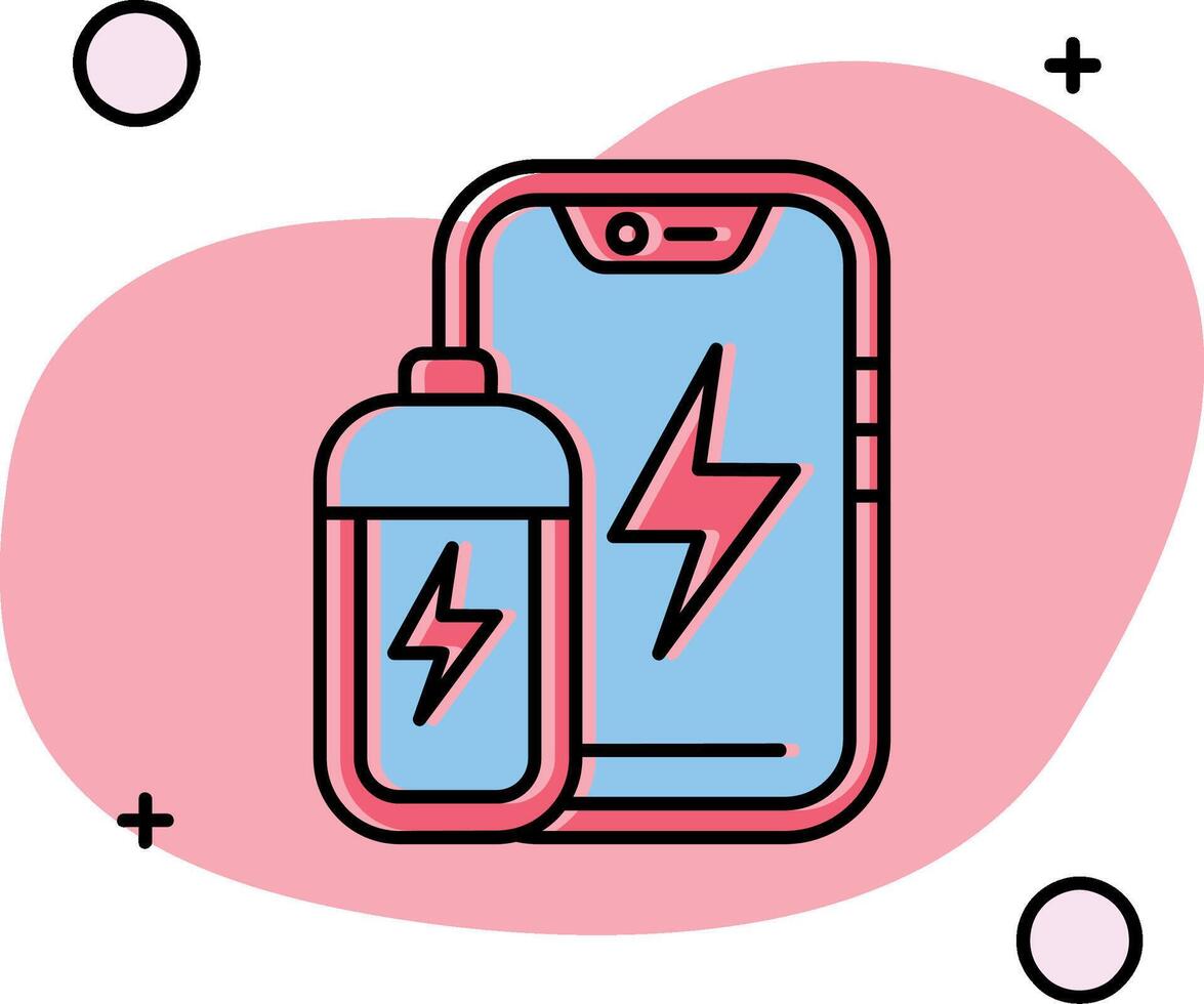 Battery Slipped Icon vector