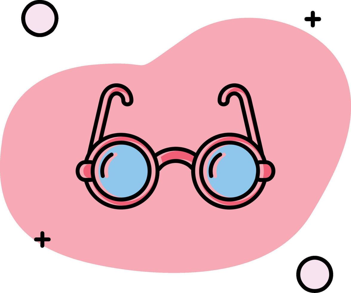 Eyeglasses Slipped Icon vector