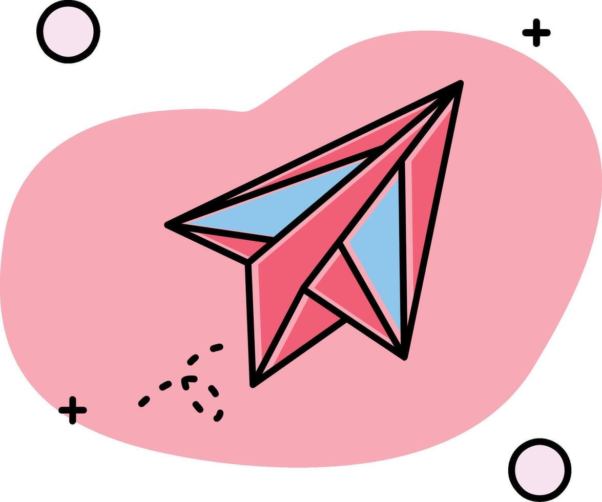 Paper plane Slipped Icon vector