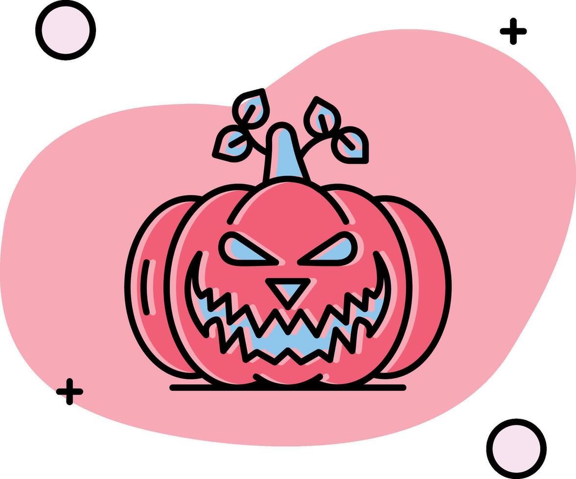 Pumpkin Slipped Icon vector