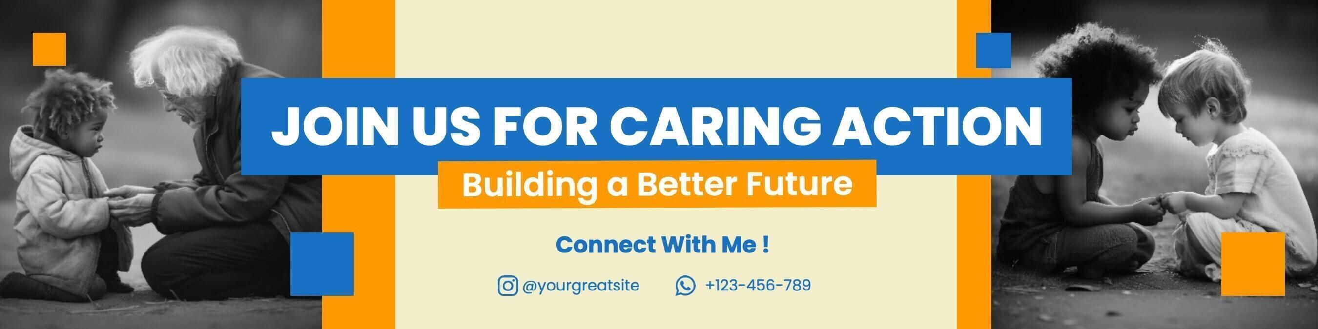 Caring Action LinkedIn Banner template